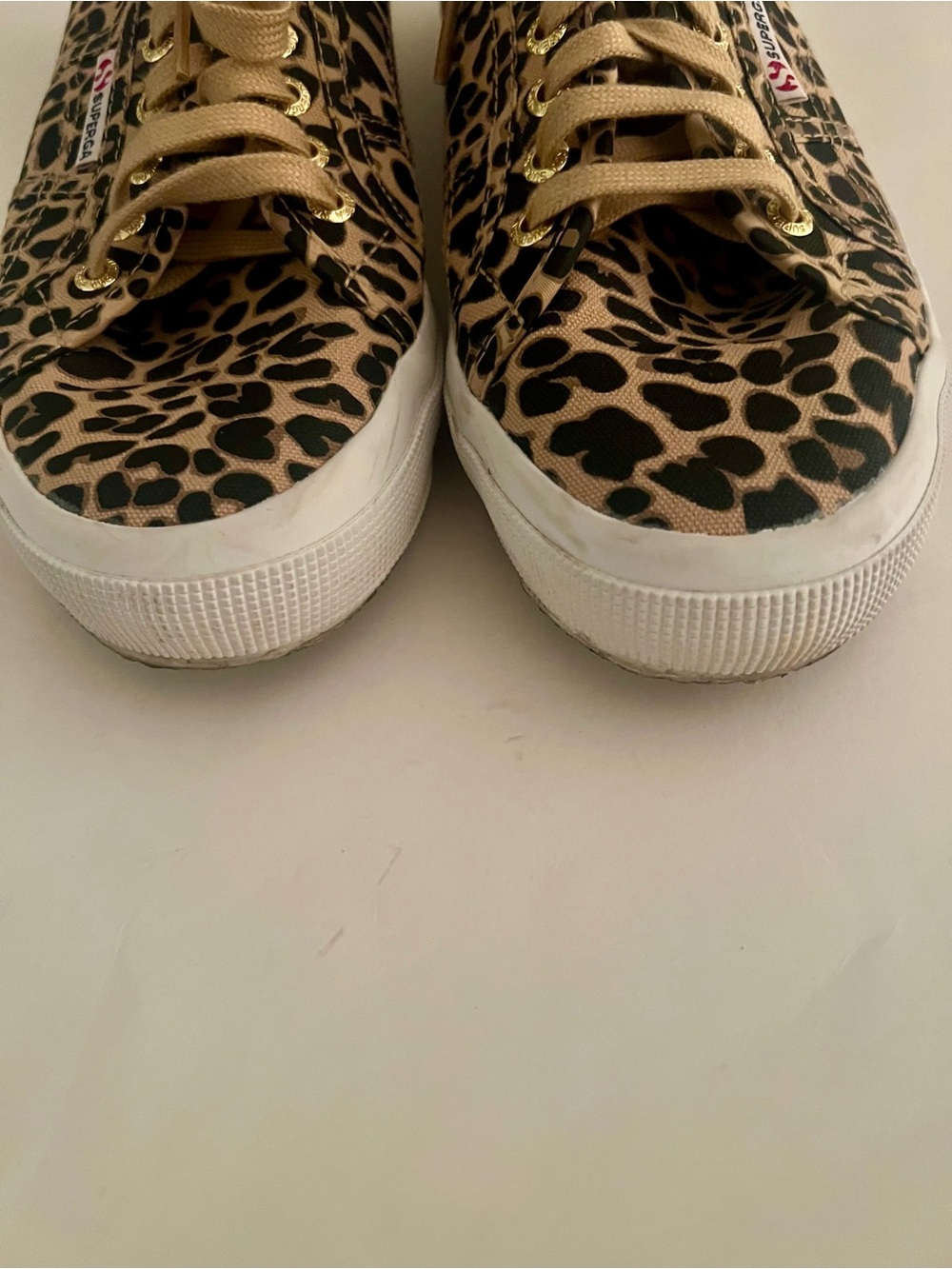 Superga Leopard-Print Canvas Sneakers in Tan & Black - Picture 5 of 10